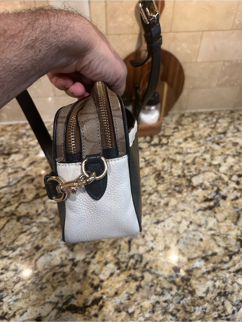 COACH 2021 Jes Blocked Signature Coated Canvas Leather Crossbody Bag - C1767 - Picture 8 of 10